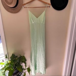 Zara Green Satin Dress